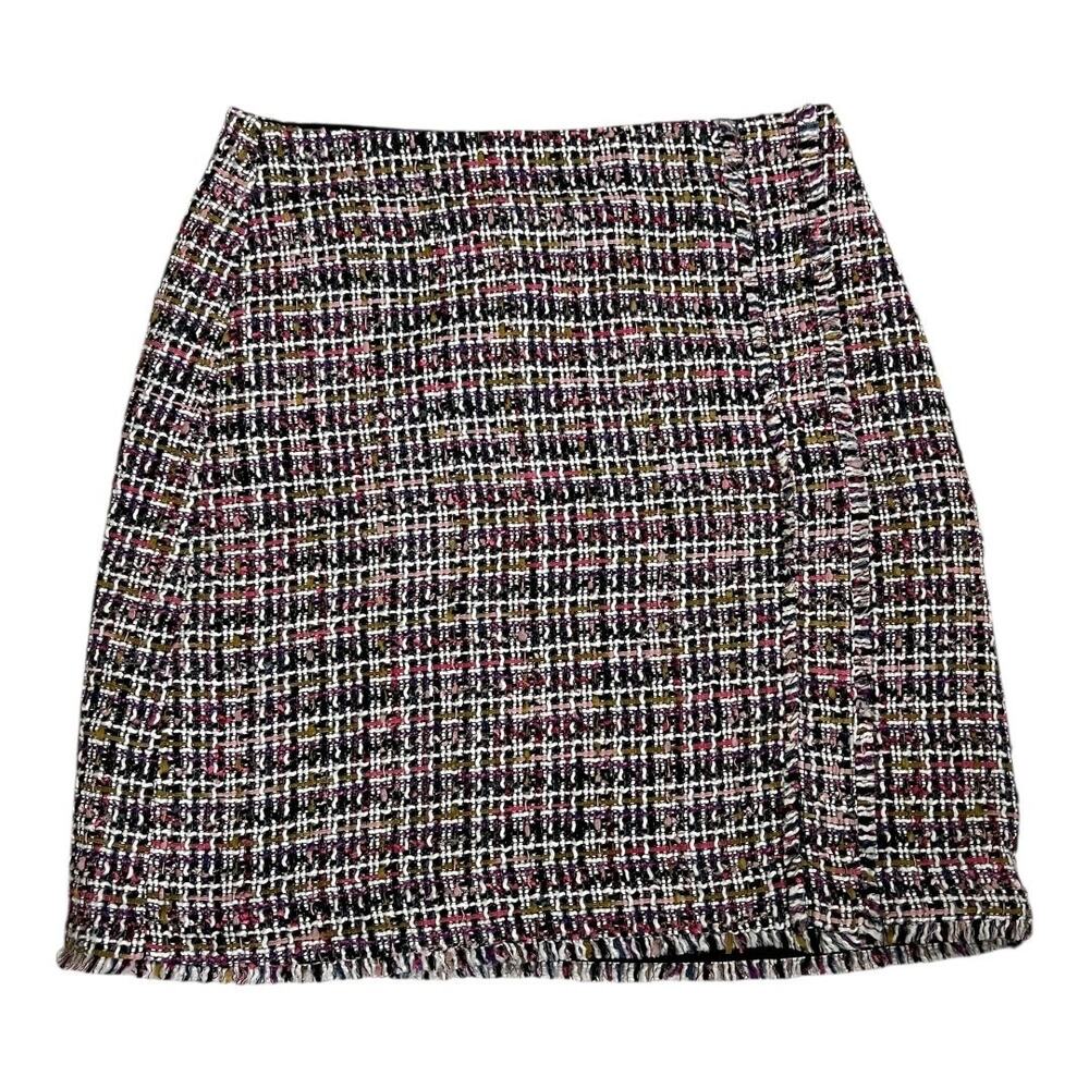 Ann Taylor Womens skirt Tweed Raw Edge Business Professional Career 4